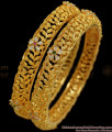 BR1787-2.6 Grand Leaf Flower Gold Bangle Ad Stone Party Wear