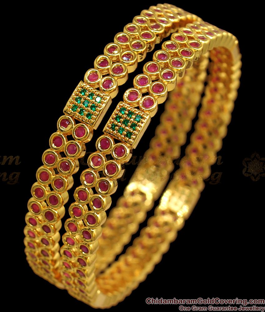 BR1797-2.6 Unique MultiColor Stone Bangle Collections Shop Online