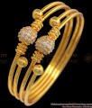 BR1865-2.6 Size Shinning Diamond White Stone Gold Plated Designer Bangle