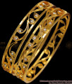 BR1869-2.4 Size Trendy Flower Diamond Stone Gold Bangles Shop Online