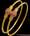 BR1884-2.8 Size Half Ball Full Ruby Stone Gold Bangles Shop Online