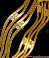 BR1887-2.4 Size White Diamond Collections Gold Plated Neli Bangle Shop Online