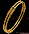 BR1918-2.6 Size Latest Spiral Gold Bangles Meenakari Design