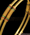 BR1918-2.8 Size Latest Spiral Gold Bangles Meenakari Design