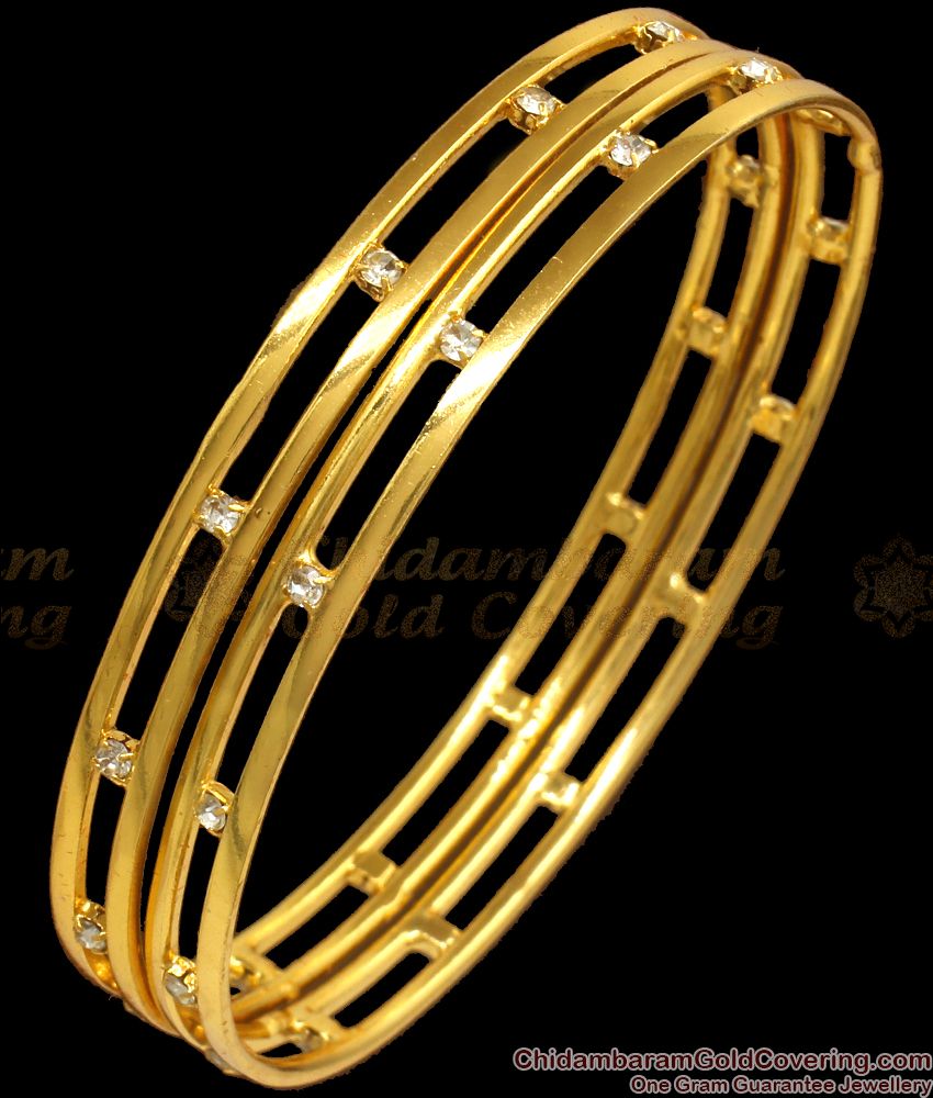 BR1922-2.6 Size Diamond Bangle Collections One Gram Gold Jewelry