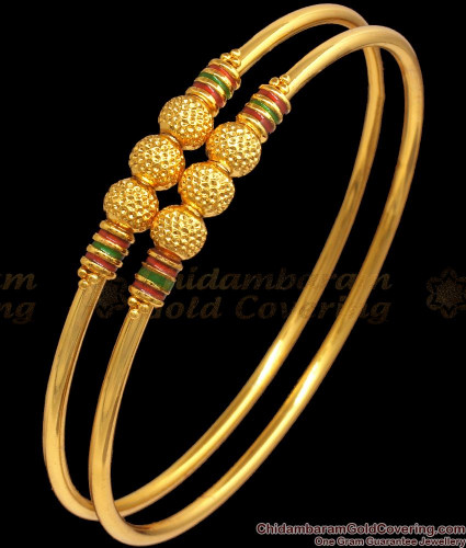 Meenakari gold bangles best sale design