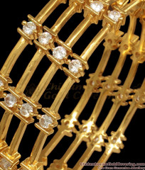 BR1939-2.8 Set Of 4 One Gram Gold Bangle South Indian Jewelry BR1939-2.8 Set Of 4 One Gram Gold Bangle South Indian Jewelry
