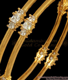 BR1941-2.8 New Arrival Gold Covering Bangles With White Stone BR1941-2.8 New Arrival Gold Covering Bangles With White Stone