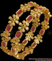 BR1945-2.8 Function Wear Multi Stone Gold Bangles Collection