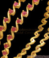 BR1949-2.4 Size Ruby Collections Gold Bangles Shop Online