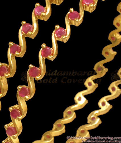 One gram gold ruby bangles sales