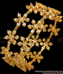 BR1950-2.6 Size Stunning Gold Plated Bangles Semi Precious Stones BR1950-2.6 Size Stunning Gold Plated Bangles Semi Precious Stones