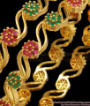 BR1981-2.6 Pretty MultiStone Latest Gold Bangle Collections Party Wear