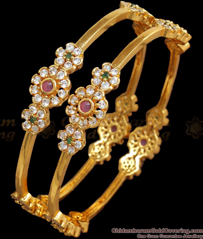 BR1982-2.6 Kemp Stone Diamond Bangles Collections Grand Bridal Wear Designs