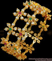 BR1983-2.8 Size Stunning Gold Plated Bangles Semi Precious Stones