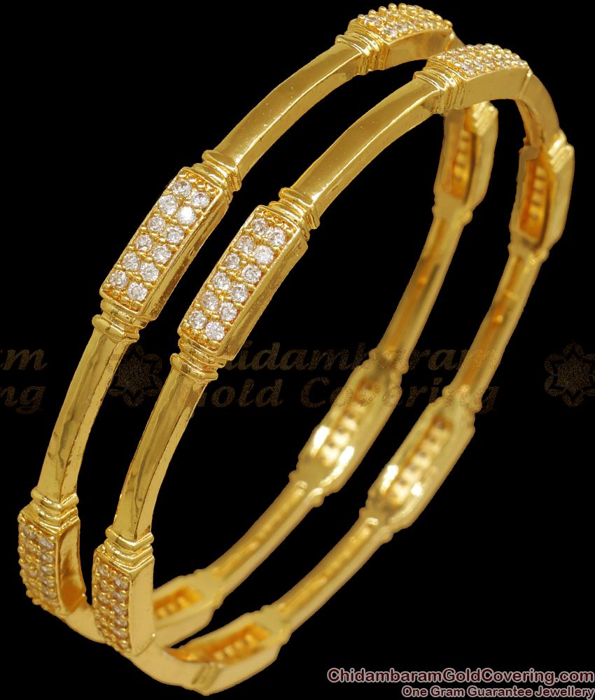 BR2017-2.8 Size Diamond Bangle Collections One Gram Gold Jewelry