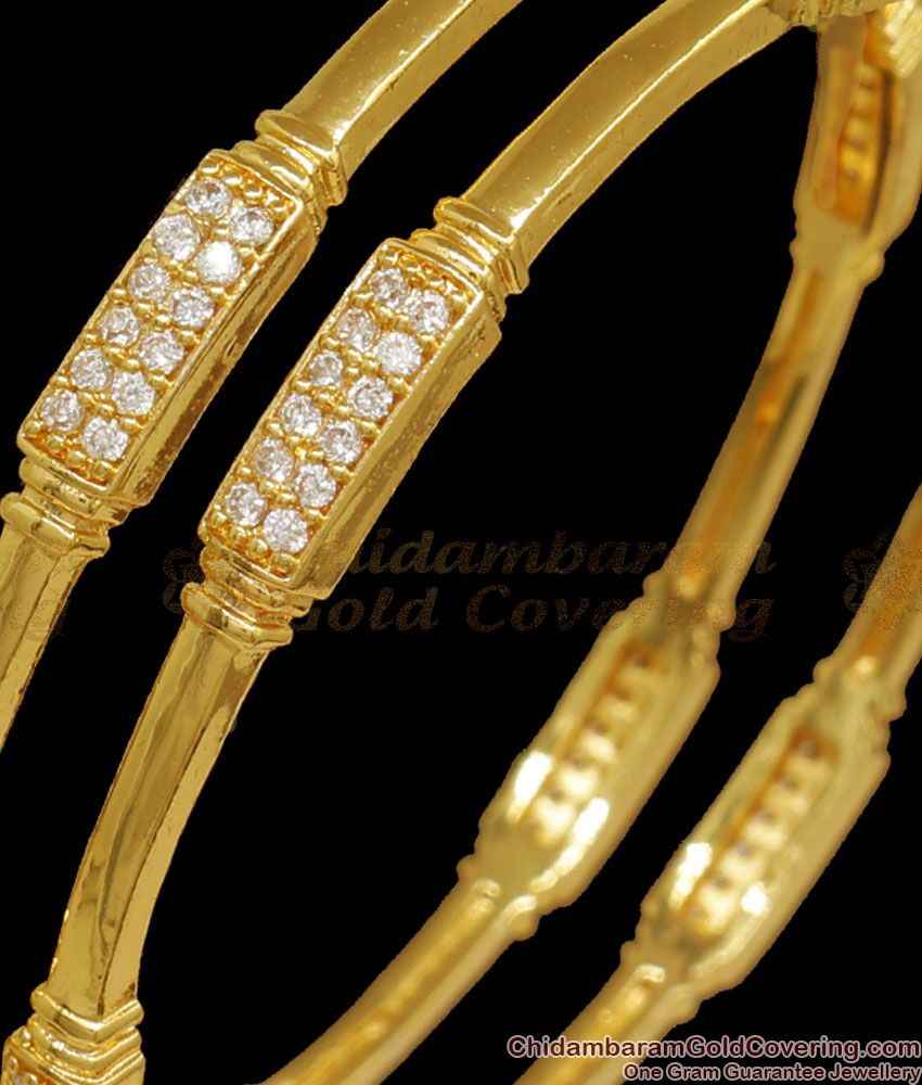 BR2017-2.8 Size Diamond Bangle Collections One Gram Gold Jewelry