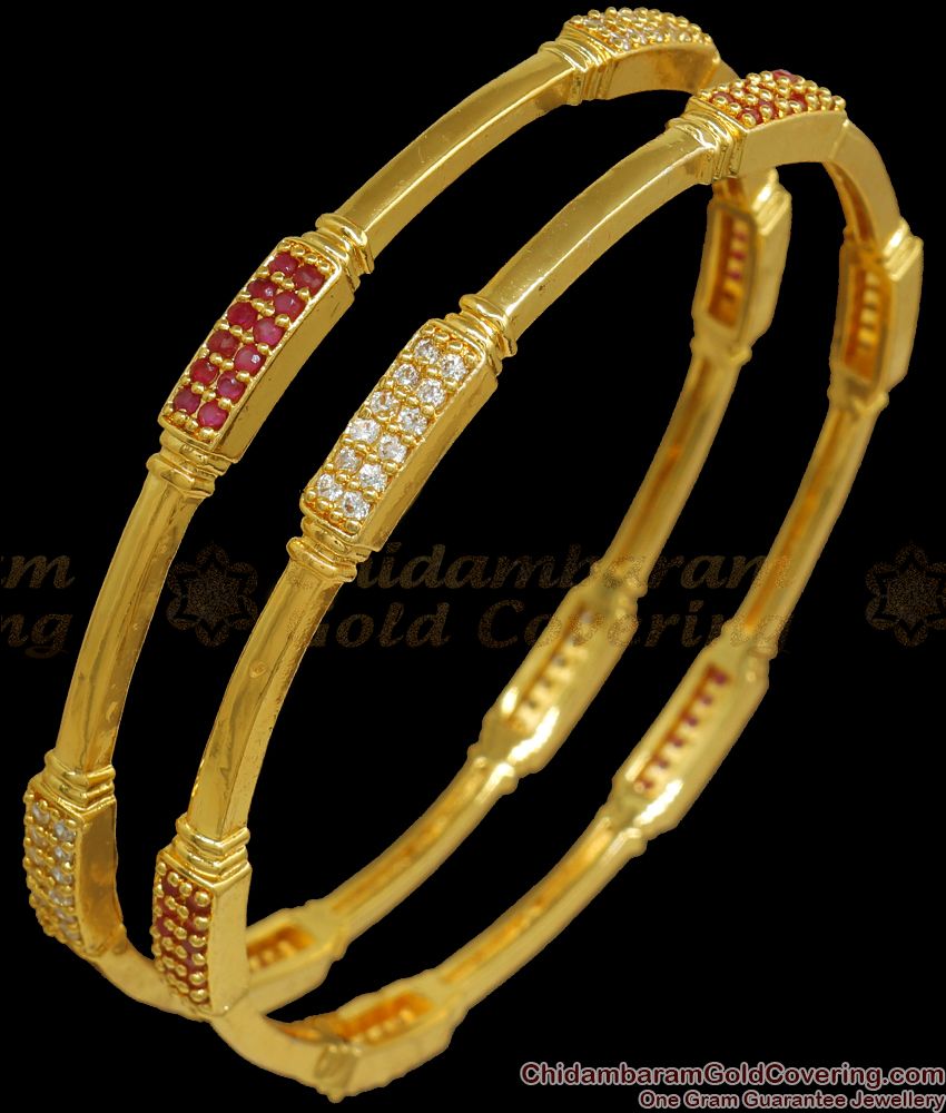 BR2018-2.4 Size Diamond Bangle Collections One Gram Gold Jewelry