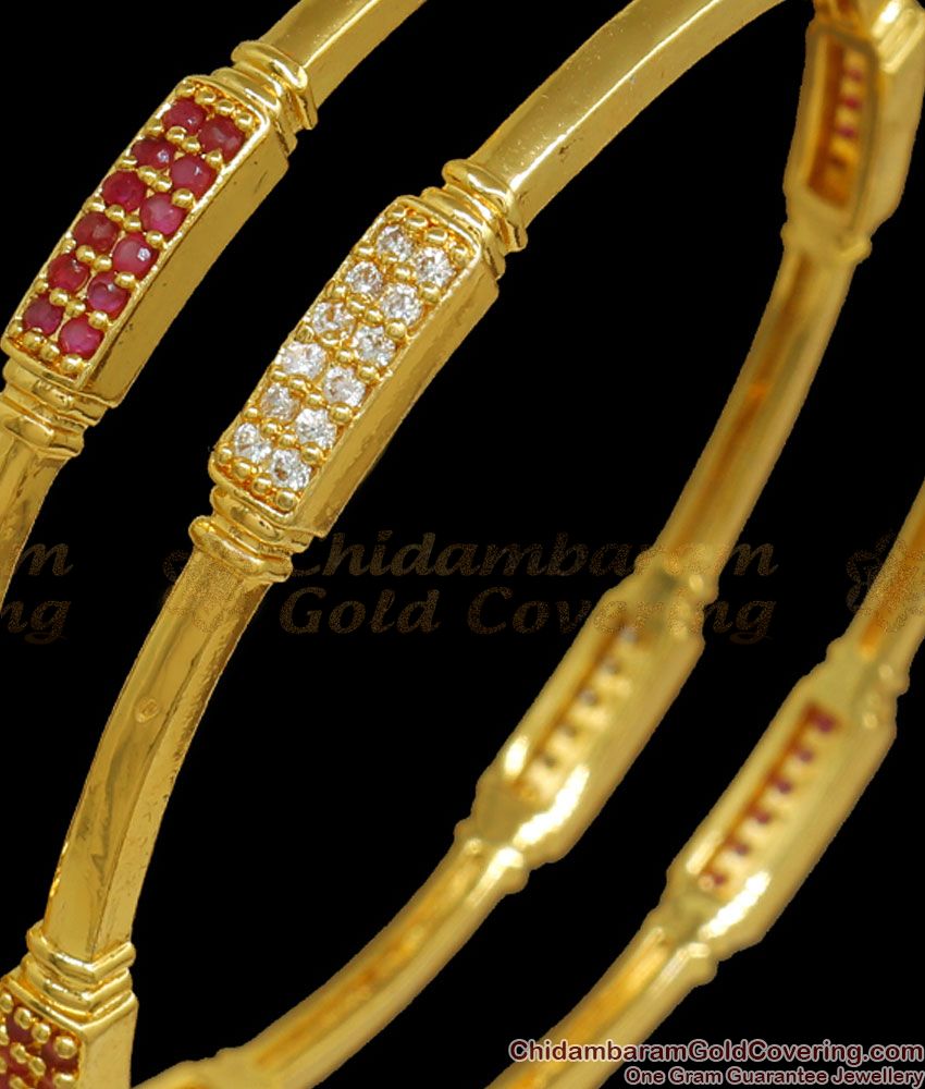 BR2018-2.4 Size Diamond Bangle Collections One Gram Gold Jewelry