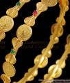 BR2035-2.4 Size One Gram Gold Bangles Lakshmi Kasu Design