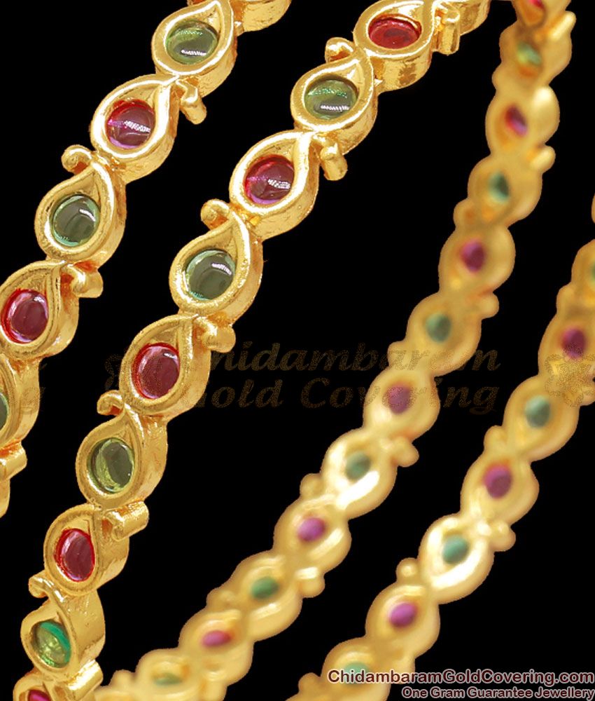 BR2054-2.6 Size Premium Kemp Stone Gold Bangles Design For Women BR2054-2.6 Size Premium Kemp Stone Gold Bangles Design For Women