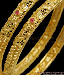 BR2092-2.8 Size Ruby Stone Forming Bangles 2 Gram Jewelry BR2092-2.8 Size Ruby Stone Forming Bangles 2 Gram Jewelry