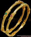 BR2106-2.4 Size Real Gold Tone Bangle Multi Stone Collections