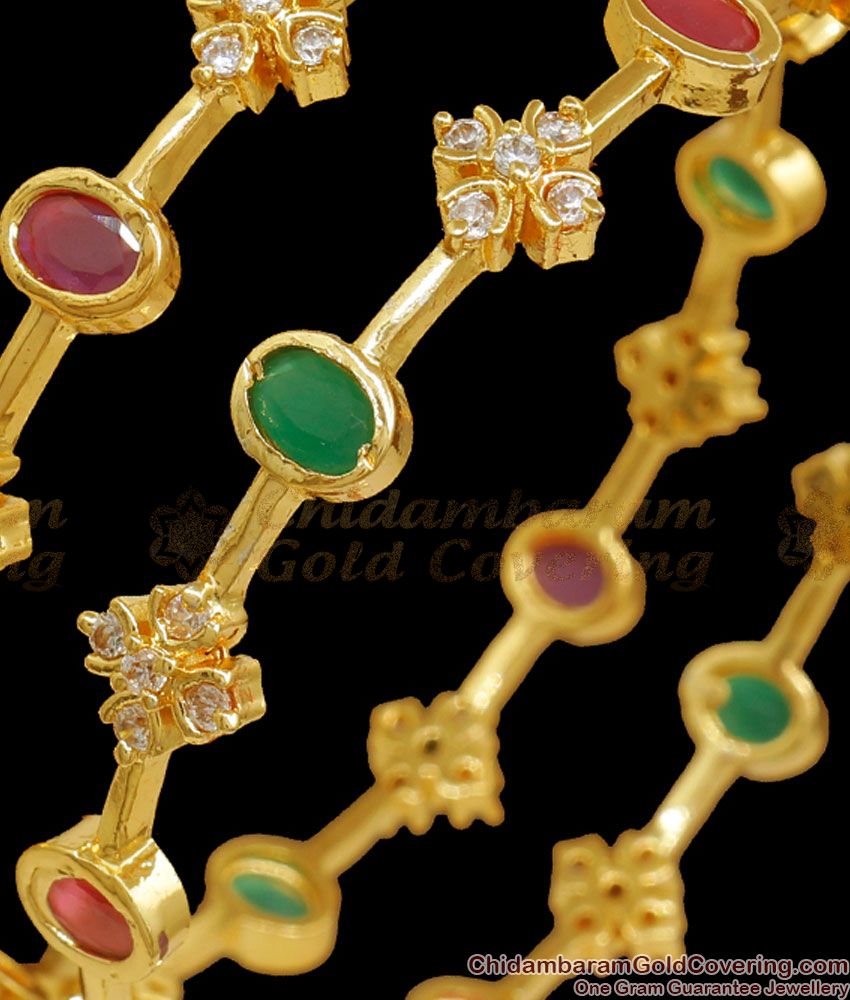 BR2113-2.6 Size Kemp Stone Bangles 1 Gram Jewelry Shop Online