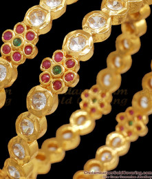 BR2126-2.6 Size Grand Floral Impon Bangles Ad Stone Collections BR2126-2.6 Size Grand Floral Impon Bangles Ad Stone Collections