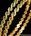 BR2132-2.8 Size Thin Emerald Stone Gold Plated Bangles Shop Online