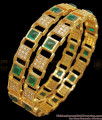 BR2214-2.6 Size Unique Emerald Kemp Stone Bangles Designer Collections