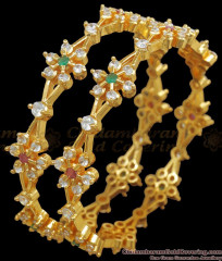 BR2215-2.6 Size Glittering Multi Stone Gold Diamond Bangles Collections Shop Online BR2215-2.6 Size Glittering Multi Stone Gold Diamond Bangles Collections Shop Online