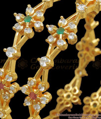 BR2215-2.6 Size Glittering Multi Stone Gold Diamond Bangles Collections Shop Online BR2215-2.6 Size Glittering Multi Stone Gold Diamond Bangles Collections Shop Online