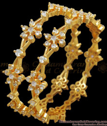 BR2216-2.4 Size Beautiful Full White Stone Grand Diamond Bangles Collections BR2216-2.4 Size Beautiful Full White Stone Grand Diamond Bangles Collections