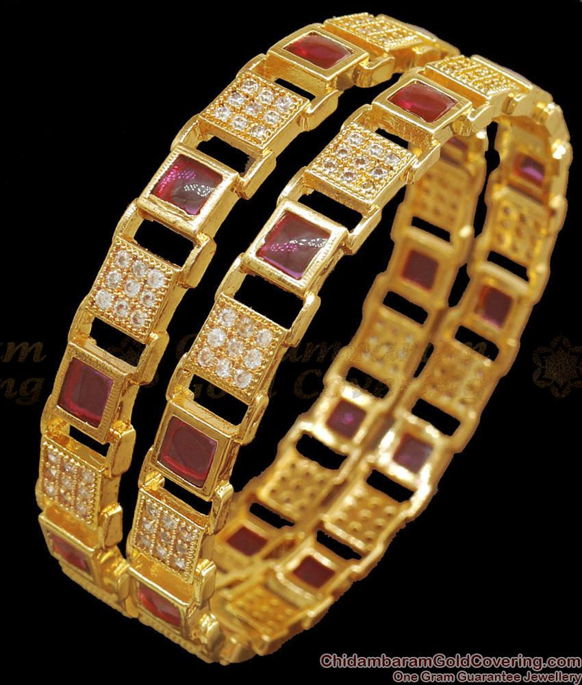 Brass Party Wear One Gram Gold Forming Designer Bangles 6 Pc Direct From at  Rs 1350/set in Jabalpur