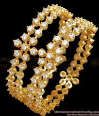 BR2219-2.8 Size Premium Full White Stone Broad Bangles Grand Bridal Jewelry BR2219-2.8 Size Premium Full White Stone Broad Bangles Grand Bridal Jewelry