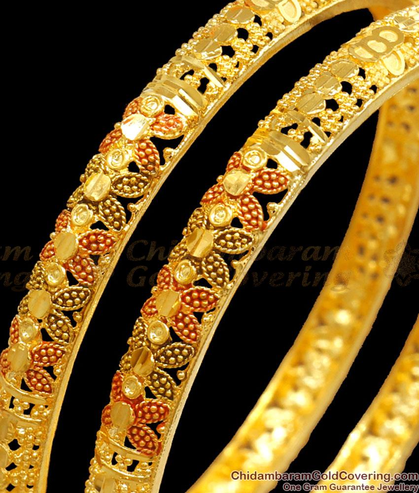 BR2248-2.10 Size Buy Meenakari Bangles Gold Enamel Pattern Bridal Jewelry