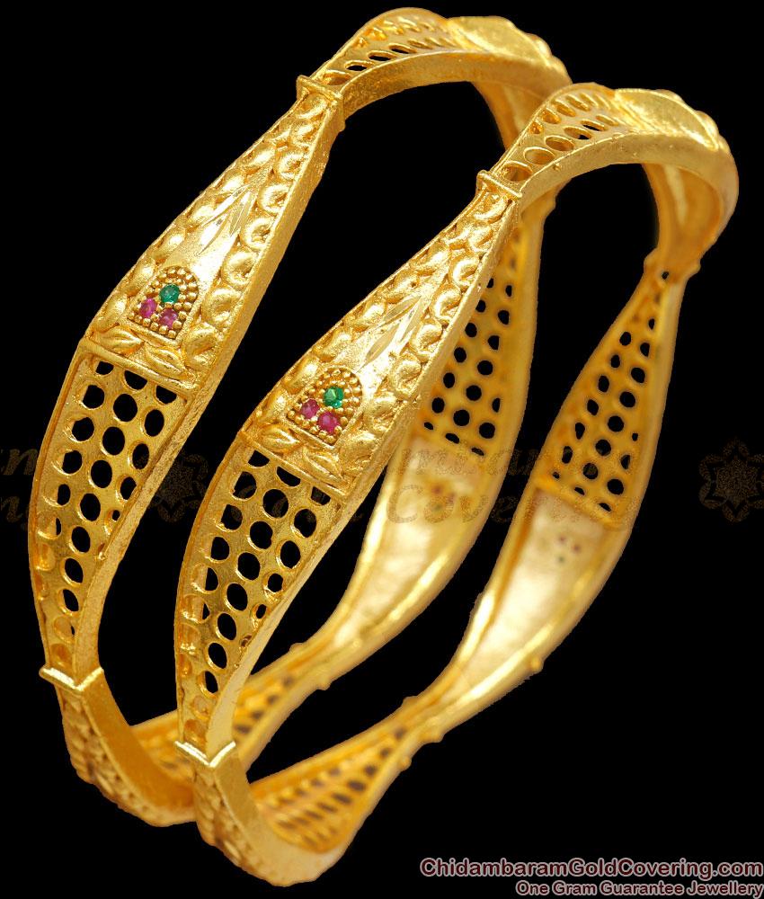 BR2253-2.8 Size Latest Arrival Gold Forming Bangles Curve Designs Shop Online