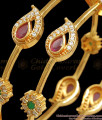 BR2324-2.8 Buy Latest 1 Gram Gold Stone Bangles For Women