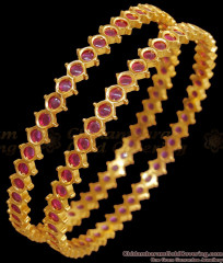 BR2333-2.8 Latest Gold Ruby Bangles Bridal Jewellery Designs BR2333-2.8 Latest Gold Ruby Bangles Bridal Jewellery Designs