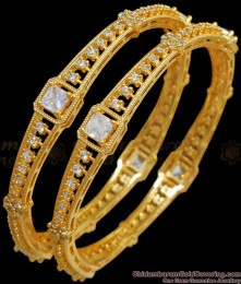 BR2339-2.8 Artificial Diamond Bangle Gold Plated Jewellery