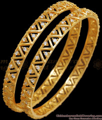 BR2343-2.8 Sleeky Gold Imitation Bangles Zig Zag Design BR2343-2.8 Sleeky Gold Imitation Bangles Zig Zag Design