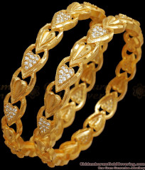BR2348-2.8 Heart Shaped White Stone Bangle Forming Bridal Jewelry BR2348-2.8 Heart Shaped White Stone Bangle Forming Bridal Jewelry