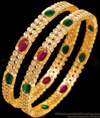 BR2430-2.6 Size Set Of 2 Premium Quality Kemp Stone Gold Bangles Shop Online BR2430-2.6 Size Set Of 2 Premium Quality Kemp Stone Gold Bangles Shop Online