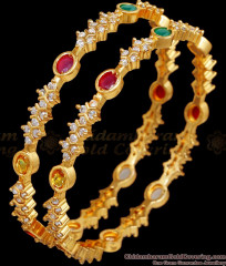 BR2449-2.6 Size Semi Precious Kemp Stone Bangle Gold Imitation Jewellery BR2449-2.6 Size Semi Precious Kemp Stone Bangle Gold Imitation Jewellery