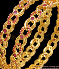 BR2456-2.4 Size New Arrival Ruby Stone Gold Bangles Shop Online BR2456-2.4 Size New Arrival Ruby Stone Gold Bangles Shop Online