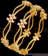 BR2475-2.4 Size Sparkling American Diamond Bangle 1 Gram Gold Jewelry BR2475-2.4 Size Sparkling American Diamond Bangle 1 Gram Gold Jewelry