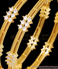BR2519-2.8 Set of Two High Quality Gold Imitation White Stone Bangle BR2519-2.8 Set of Two High Quality Gold Imitation White Stone Bangle