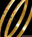 BR2580-2.6 Size Thin Two Gram Gold Bangle Enamel Design Shop Online BR2580-2.6 Size Thin Two Gram Gold Bangle Enamel Design Shop Online