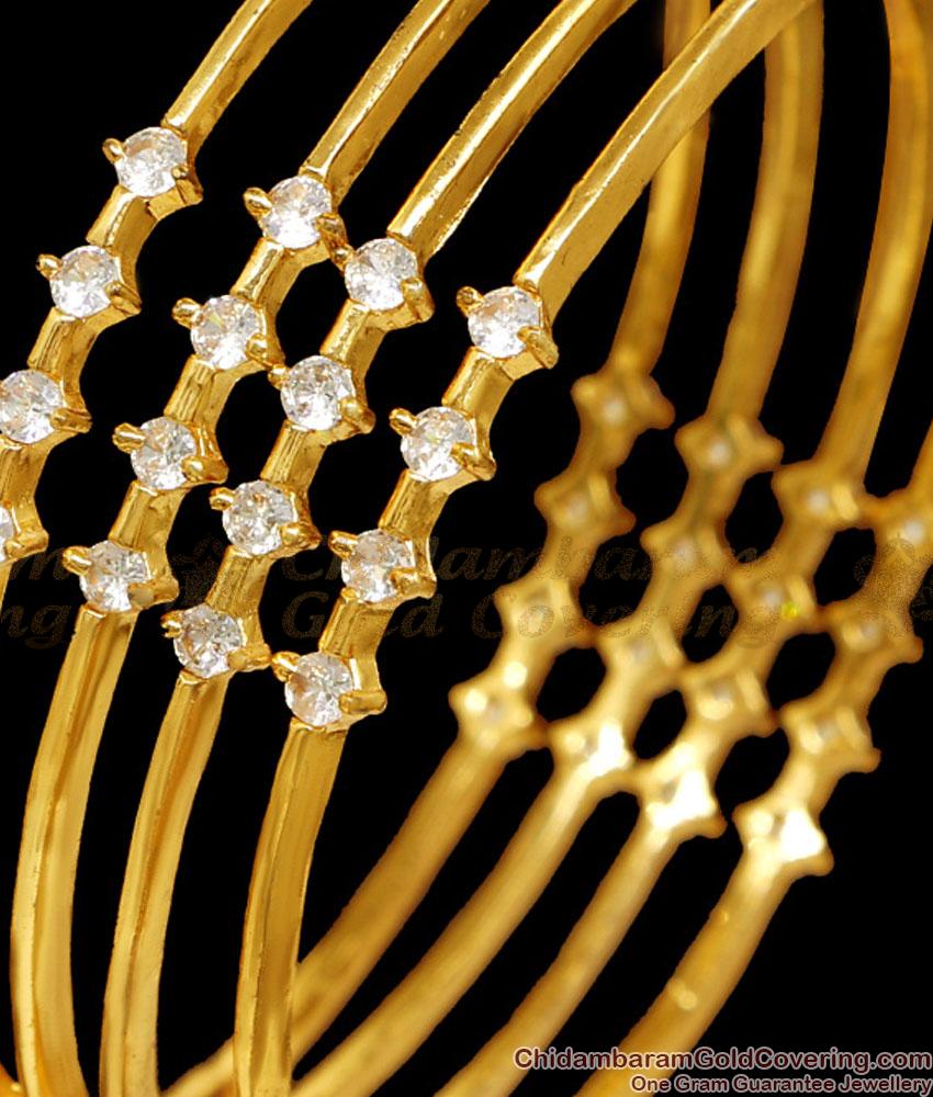 BR2581-2.6 Set Of Four Attractive Diamond Bangle Collections BR2581-2.6 Set Of Four Attractive Diamond Bangle Collections